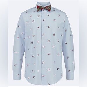 TFW Size XL 18-20 Boys Long Sleeve Point Collar Shirt + Tie Set, New WithTags